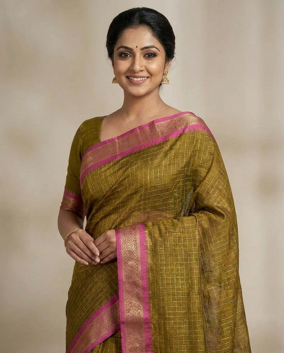Cotton Banarasi Saree - Rangoli India