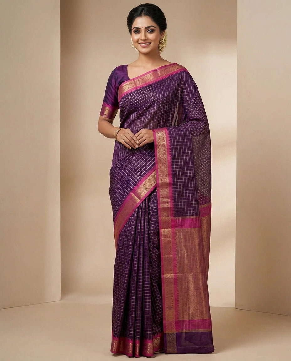 Cotton Banarasi Saree - Rangoli India