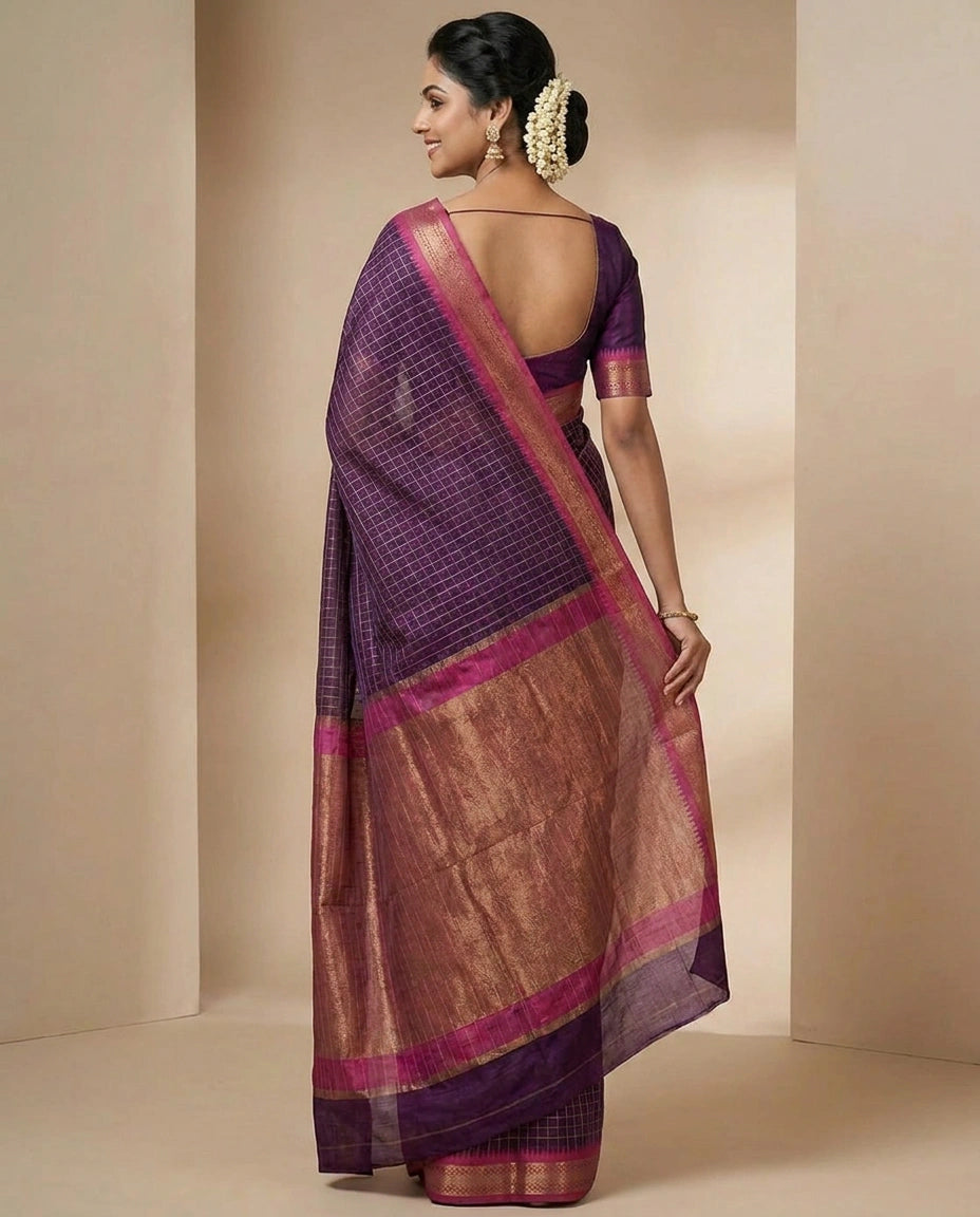 Cotton Banarasi Saree - Rangoli India