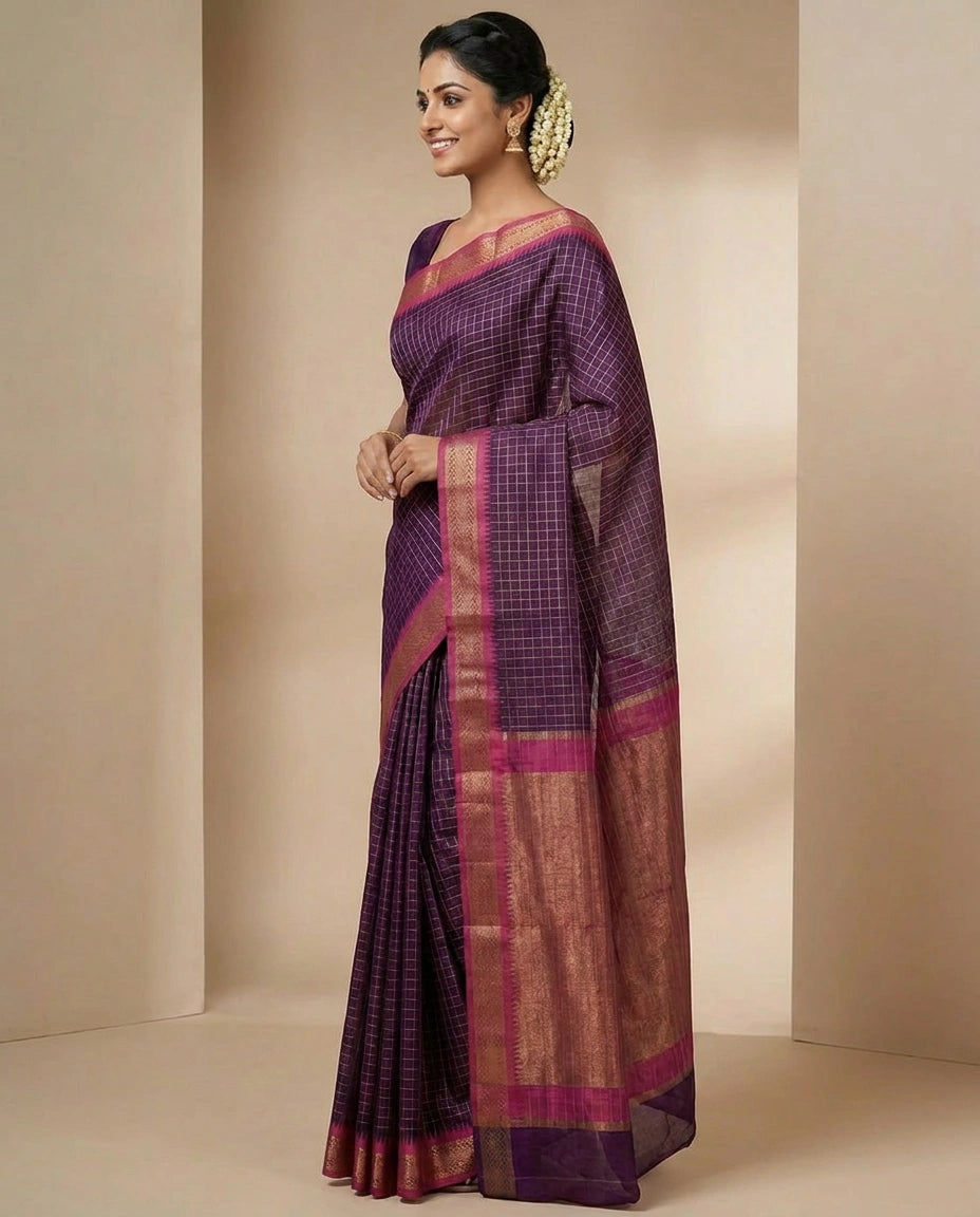 Cotton Banarasi Saree - Rangoli India