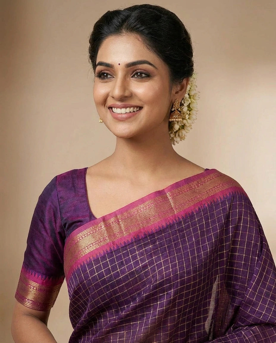 Cotton Banarasi Saree - Rangoli India