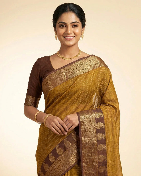 Cotton Banarasi Saree - Rangoli India