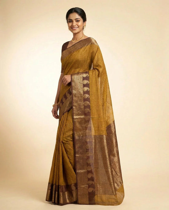 Cotton Banarasi Saree - Rangoli India