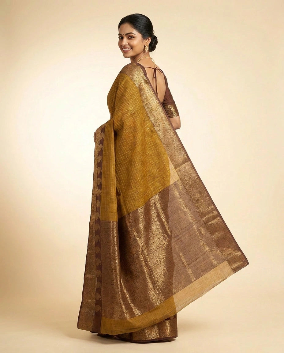 Cotton Banarasi Saree - Rangoli India