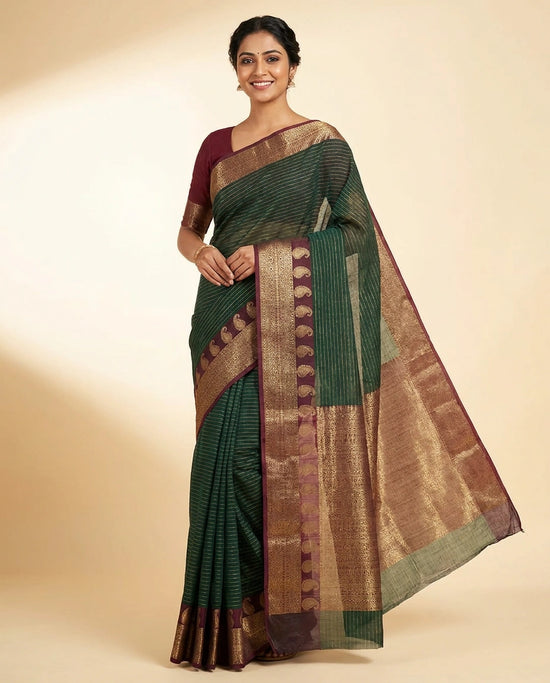 Cotton Banarasi Saree - Rangoli India