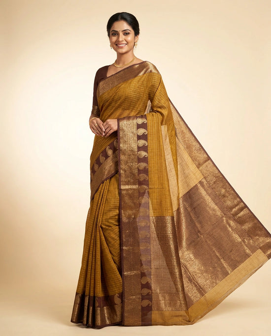 Cotton Banarasi Saree - Rangoli India