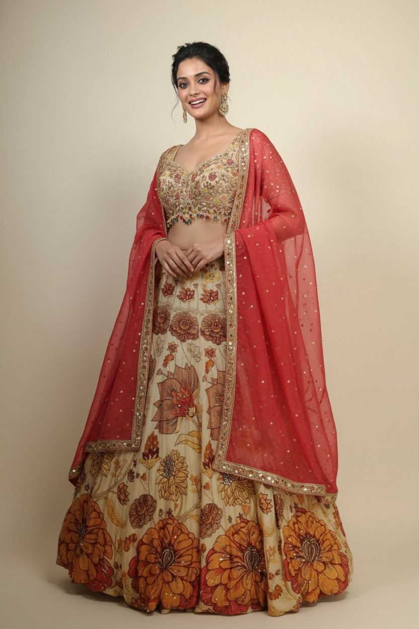 Premium Dola Silk Lehenga Choli Set | Rangoli
