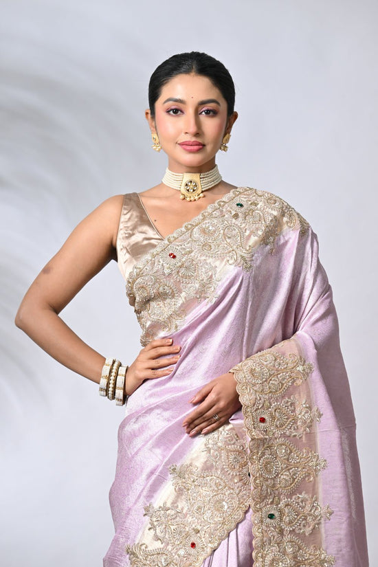 Mauve Silk Katan Sarees