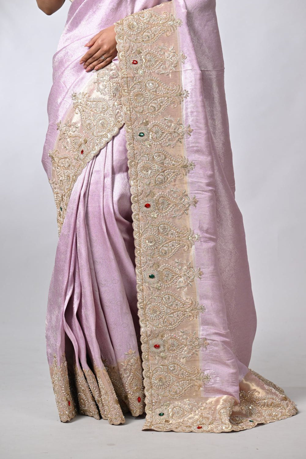 Mauve Silk Katan Sarees