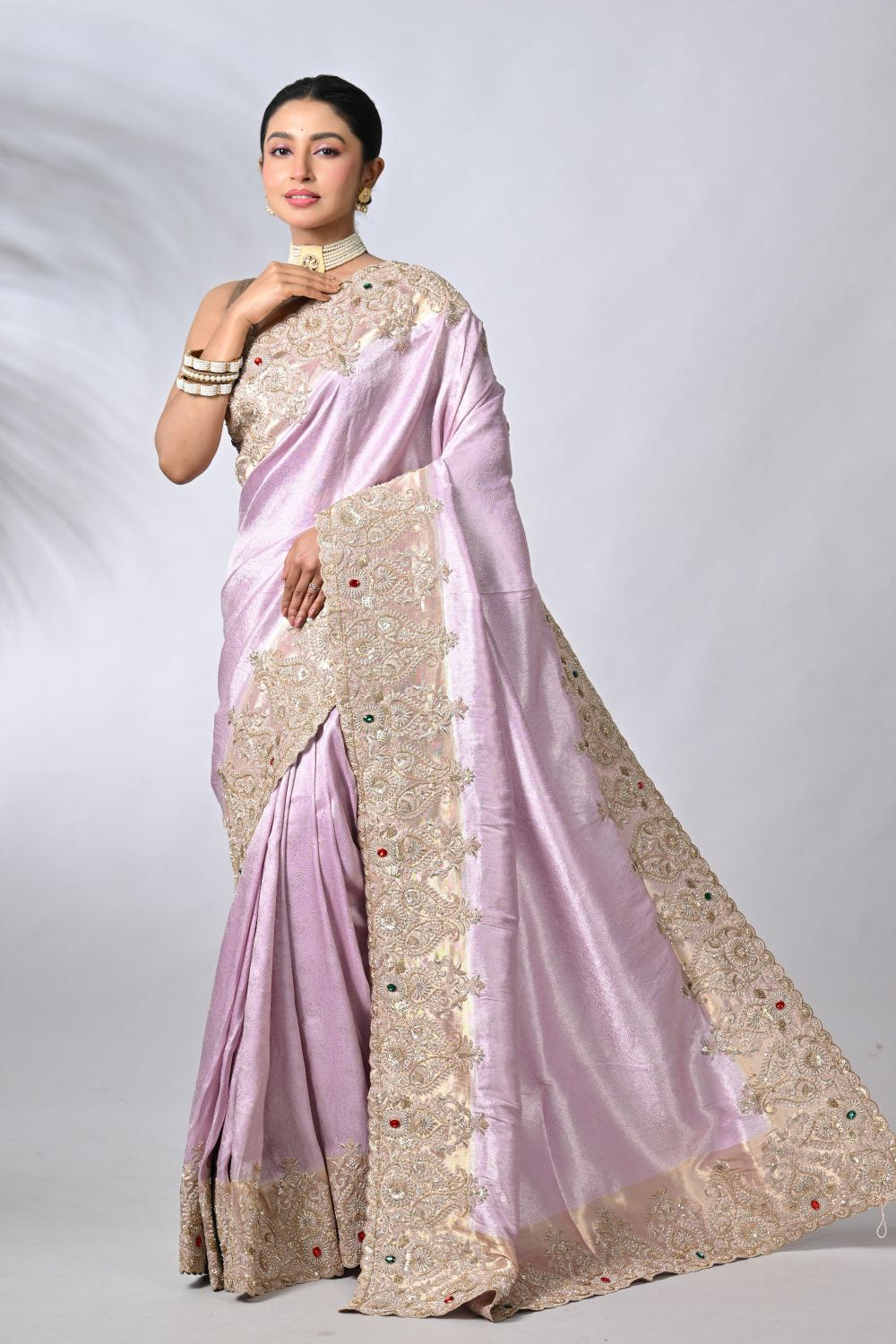 Mauve Silk Katan Sarees