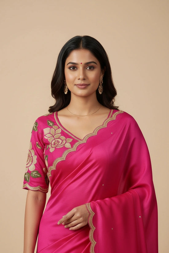 Handcrafted Designer Embroidery Saree - Rangoli Sarees