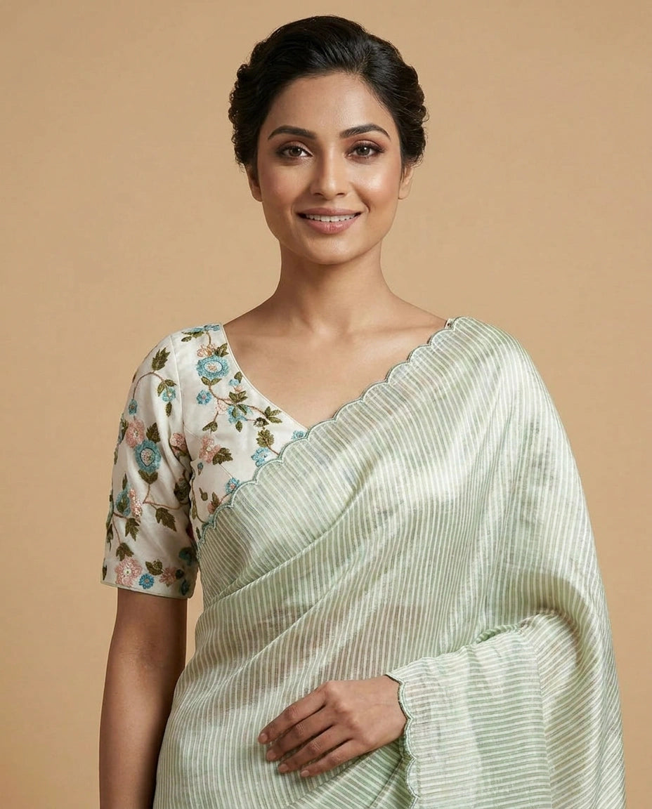 Art Silk Designer Saree with Foil Print and Sequin Work for Women - Rangoli India
