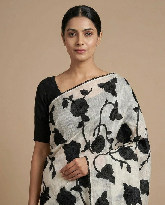 Kota Saree with Lightweight Embroidery Border and Pallu view 4