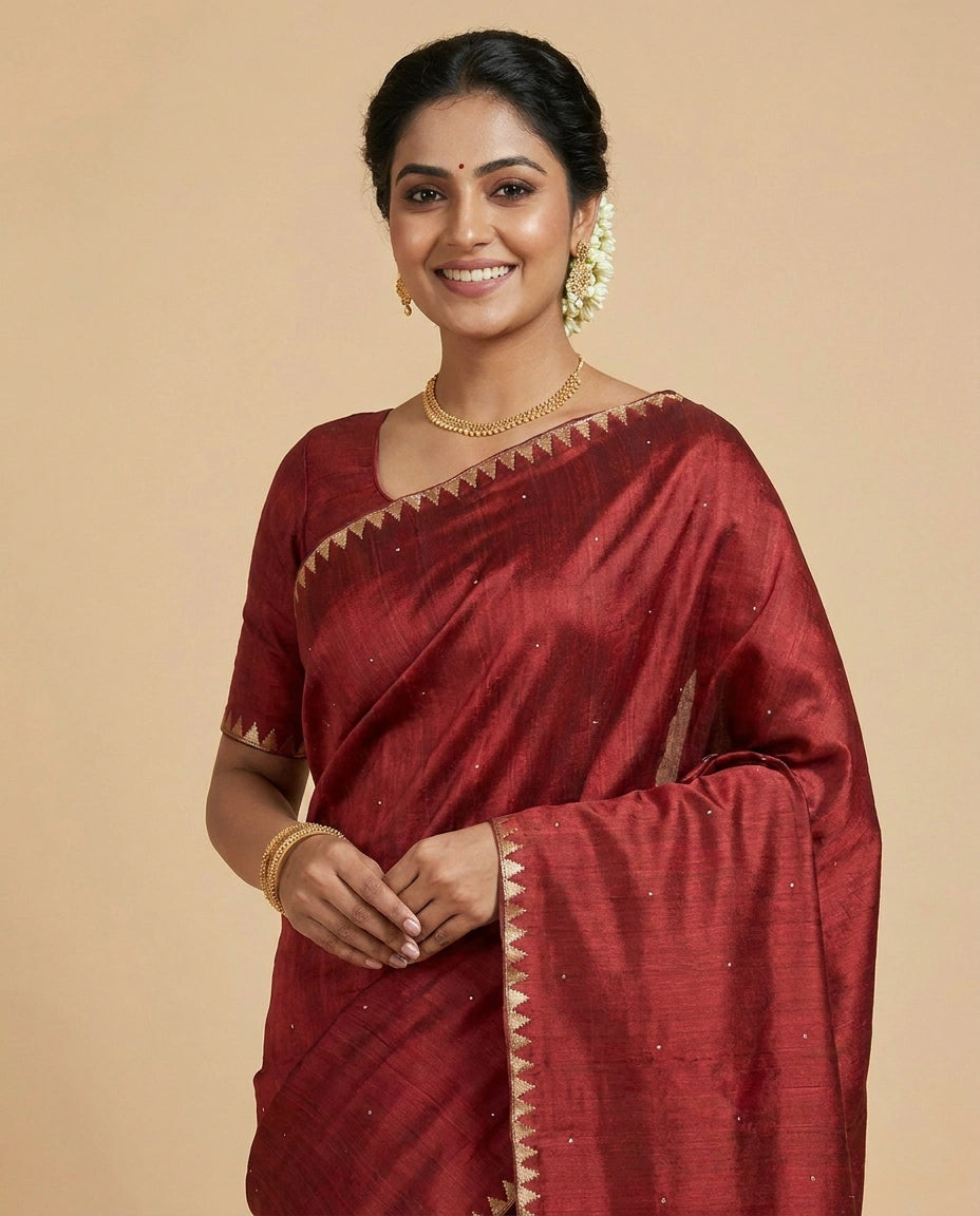 Embroidered Saree Resham Work — photo 10 of 12