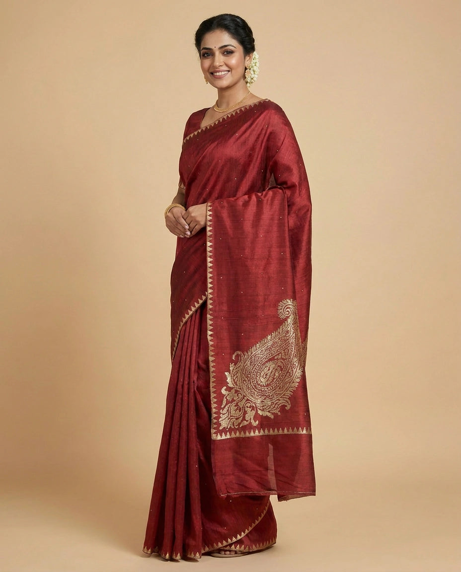 Embroidered Saree Resham Work — photo 11 of 12