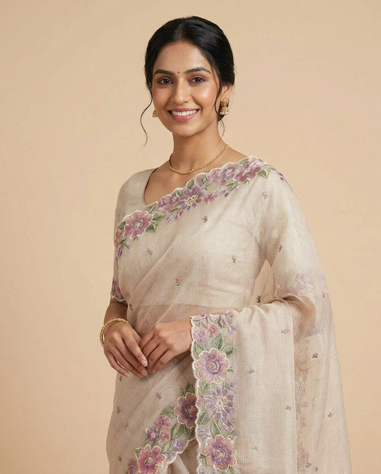 Kota Embroidered Saree