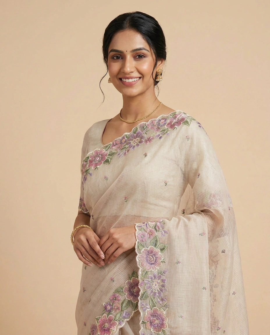 Kota Embroidered Saree
