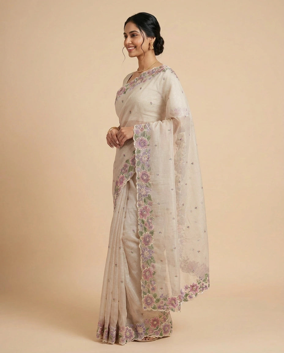 Kota Embroidered Saree — photo 3 of 12