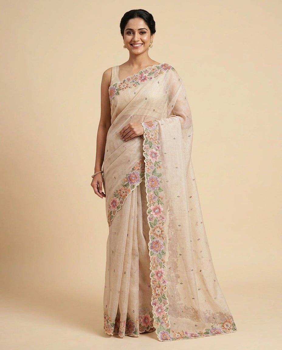 Kota Embroidered Saree — photo 9 of 12