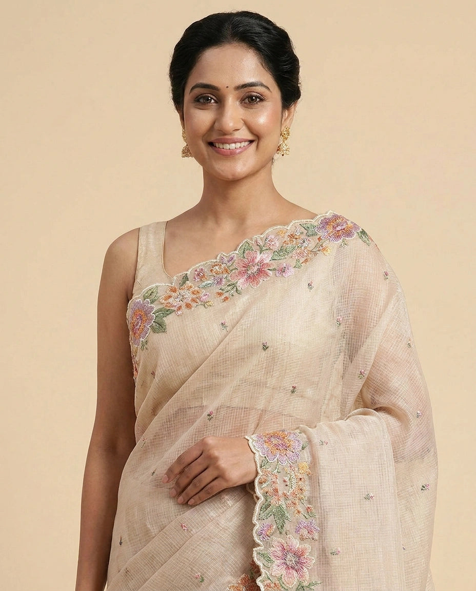 Kota Embroidered Saree — photo 10 of 12