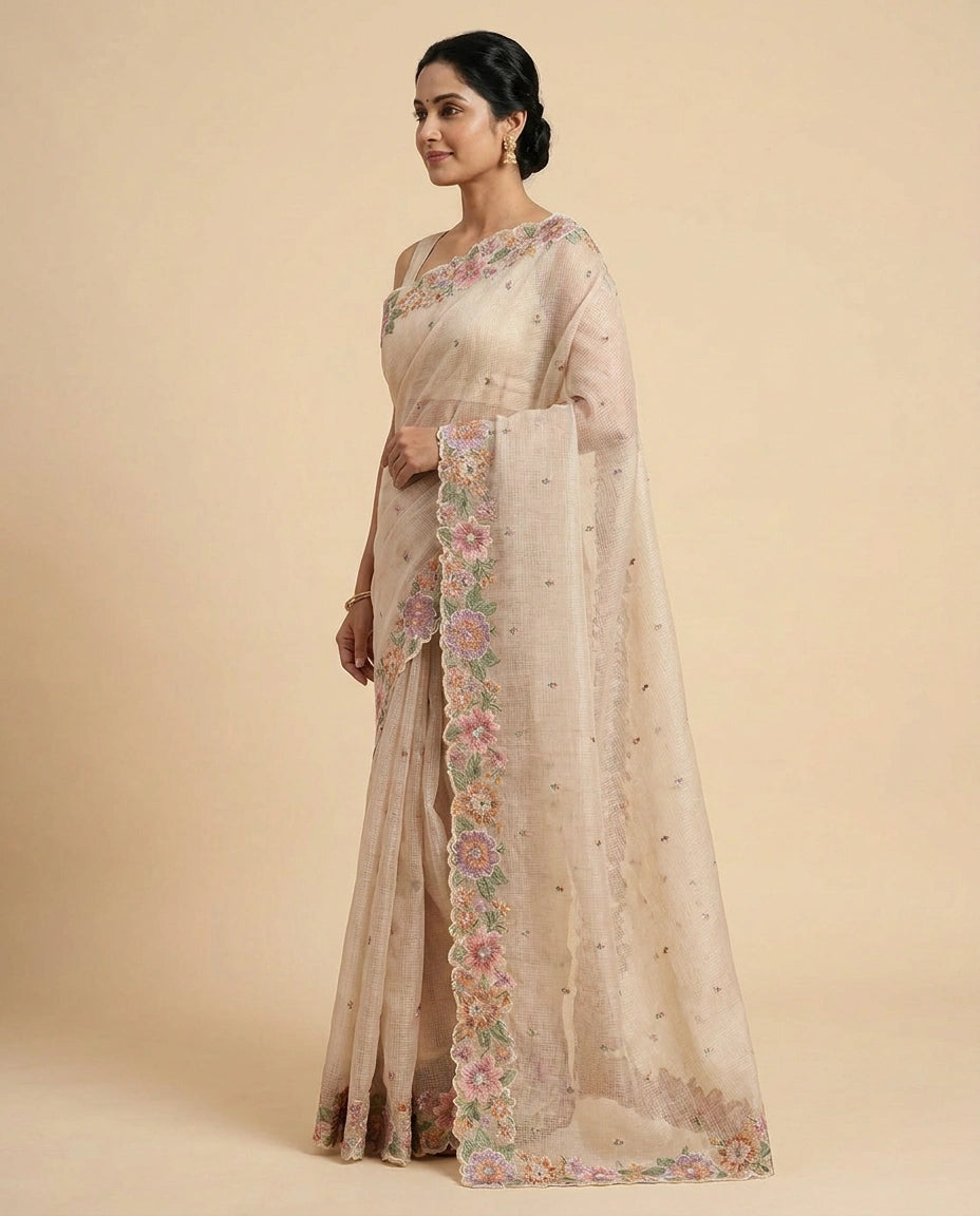 Kota Embroidered Saree — photo 11 of 12