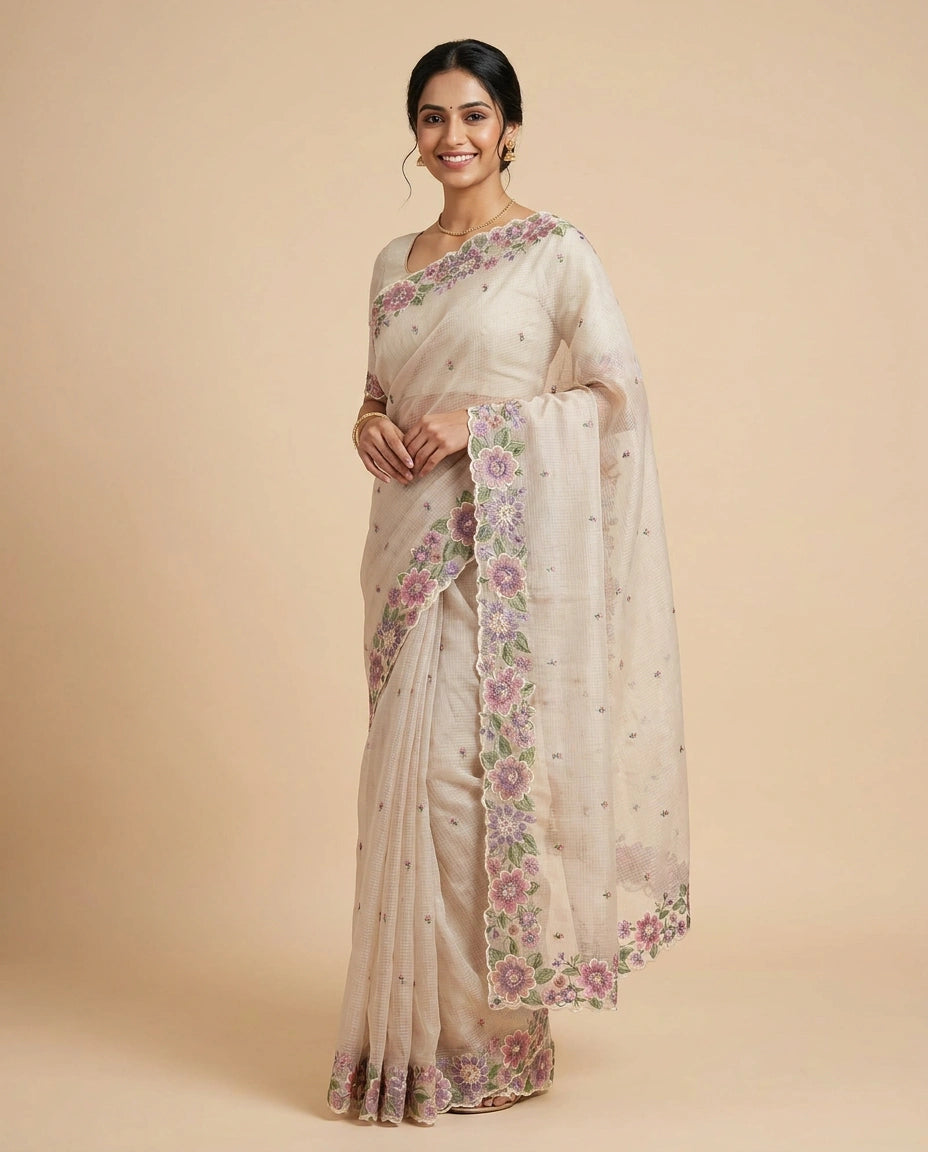 Kota Embroidered Saree — photo 2 of 12