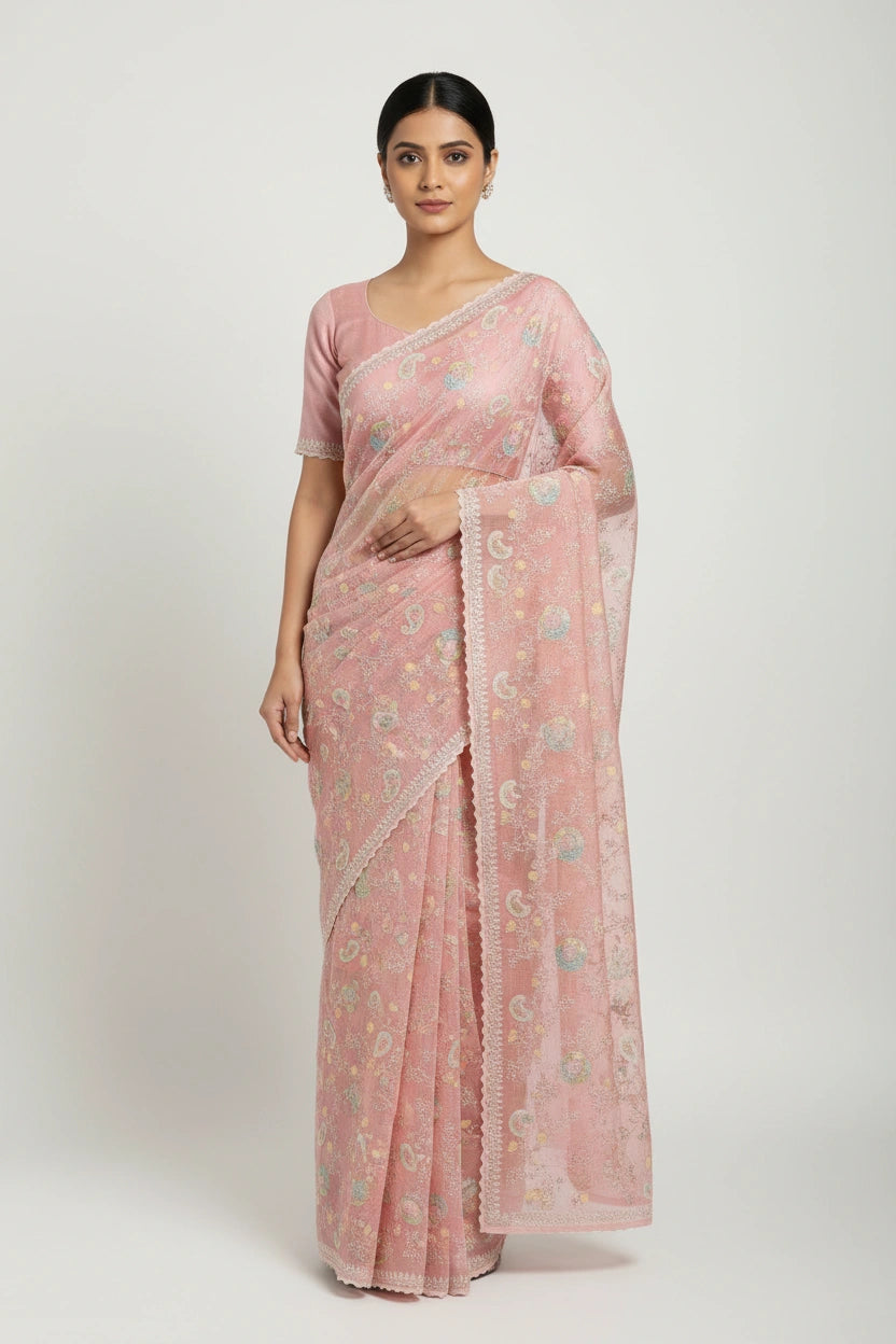 Crisp Bengal Cotton Kolkata Cotton Saree - Rangoli Sarees