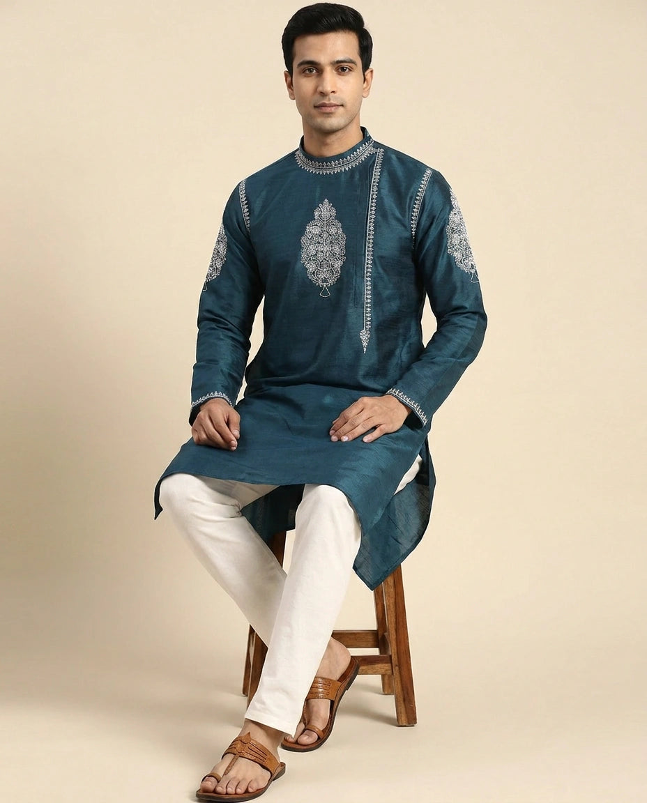 Tussar Silk Only Kurta - Rangoli India