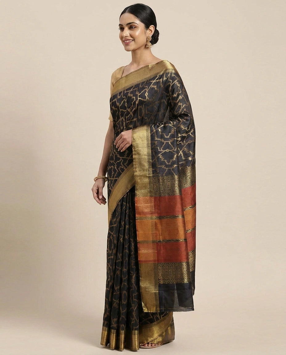 South Weave Saree in Silk Katan - Rangoli India