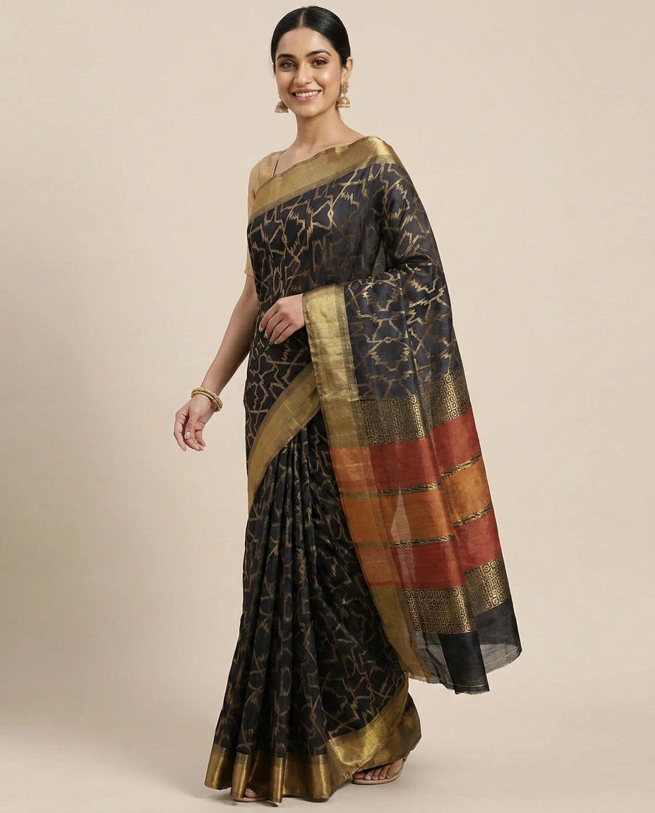 South Weave Saree in Silk Katan - Rangoli India
