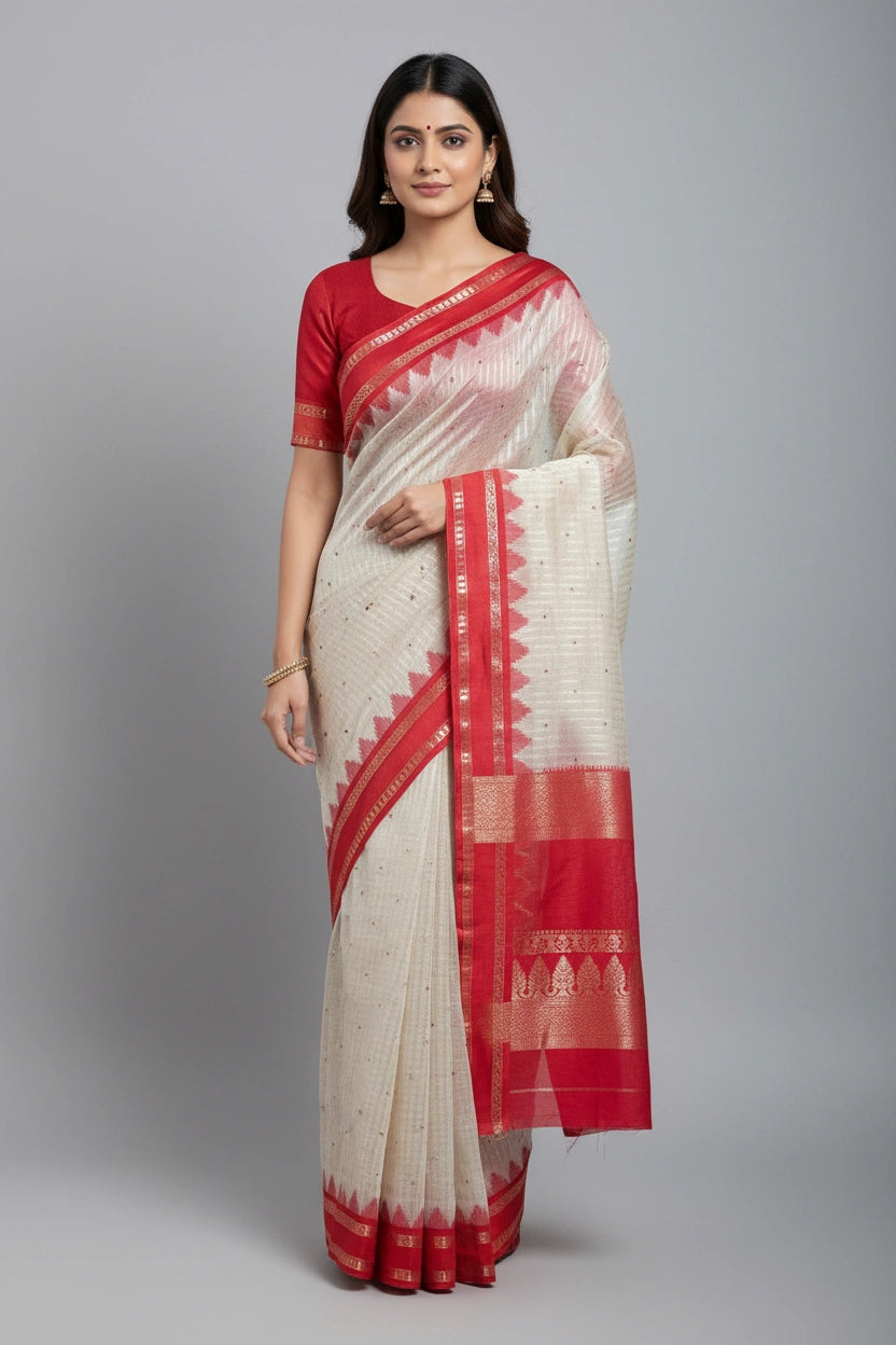 Heritage Cotton Banarasi Saree - Rangoli Sarees