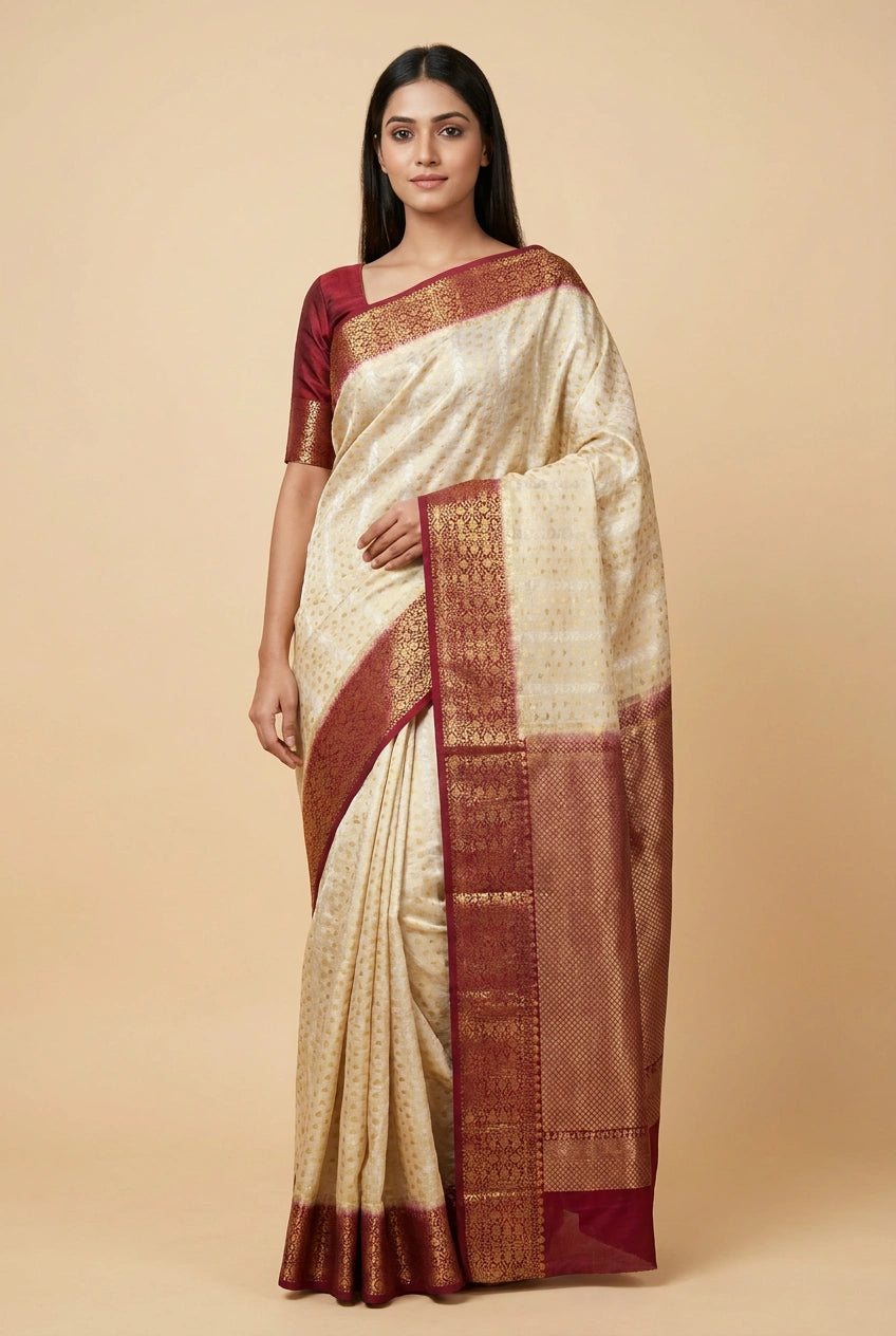 Tissue Banarasi Saree with Tissue Buti for Reception Night