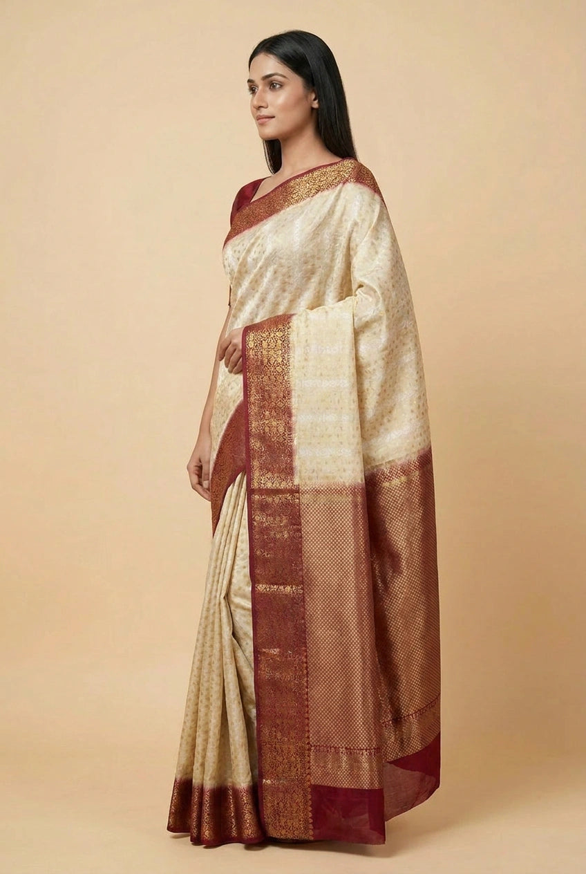 Tissue Banarasi Saree with Tissue Buti for Reception Night