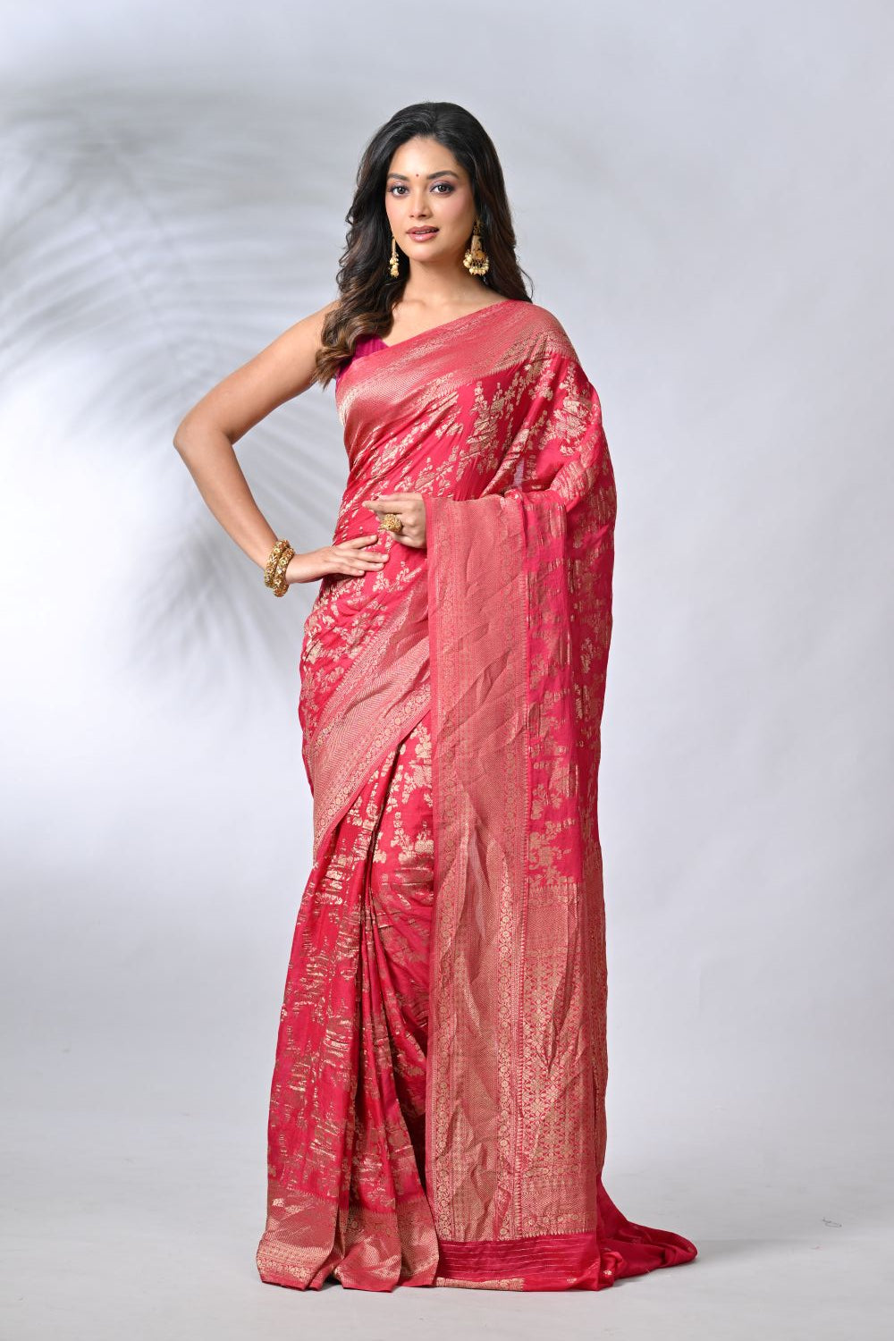 Rani Crepe Khaddi Sarees