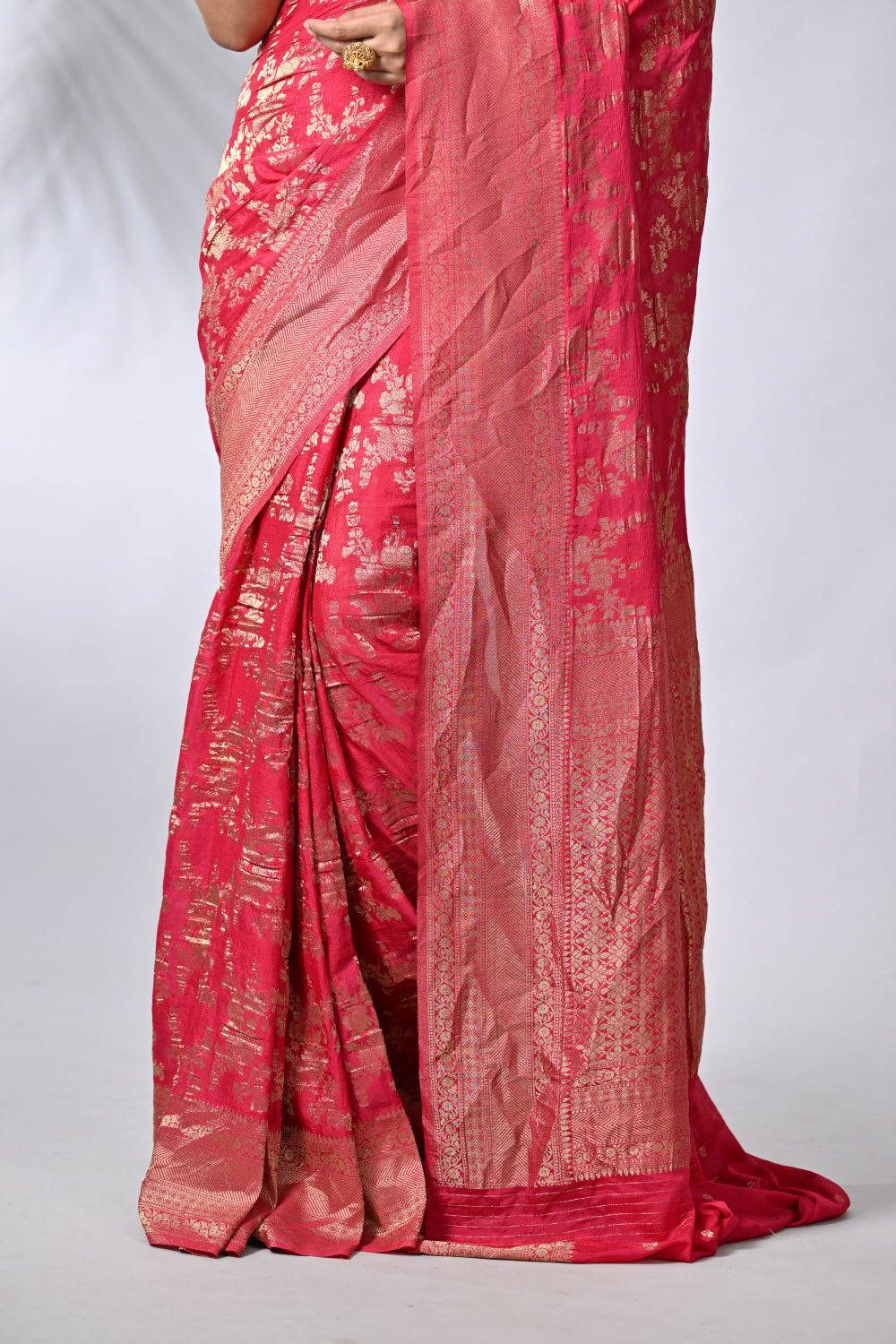 Rani Crepe Khaddi Sarees