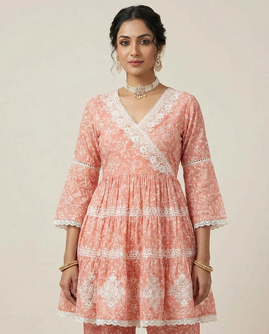 Pink Cotton Sharara Set for Festive and Casual Wear