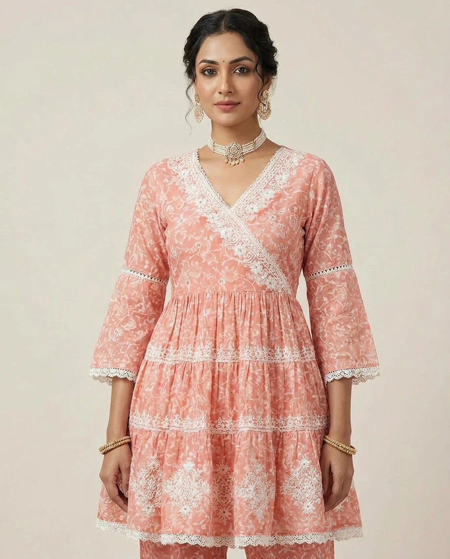 Pink Cotton Sharara Set for Festive and Casual Wear