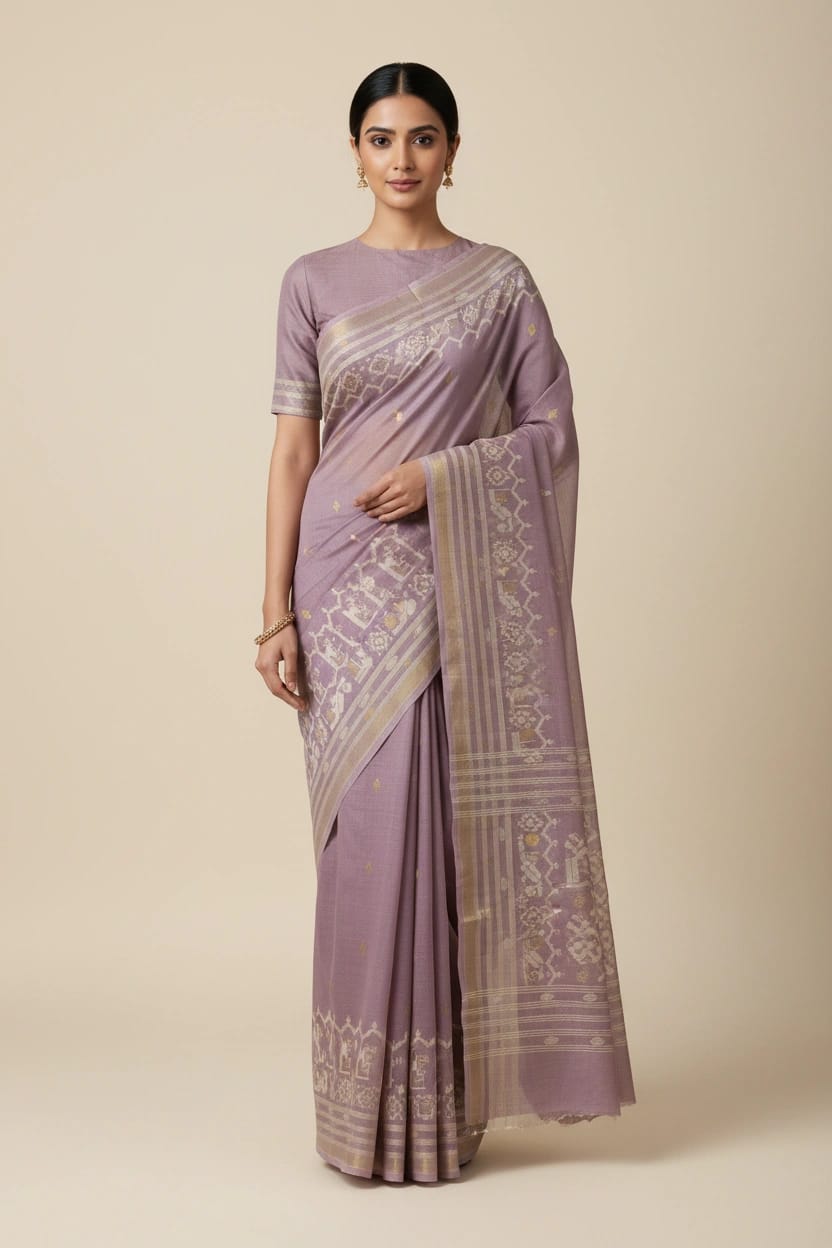Traditional Cotton South Silk Saree - Rangoli Sarees