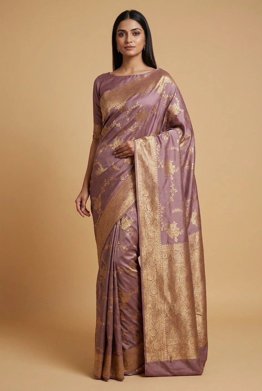 Sky Blue South Weave Silk Saree for Festive and Puja