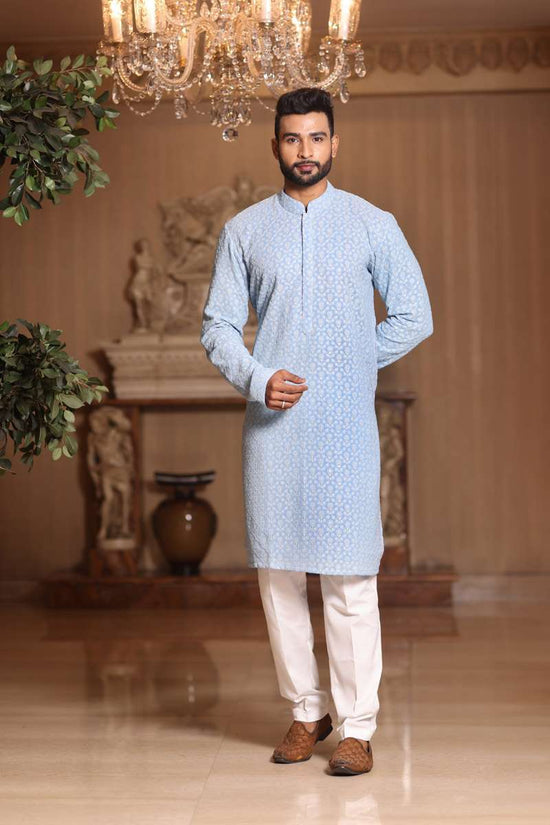 Blue Georgette Kurta Set