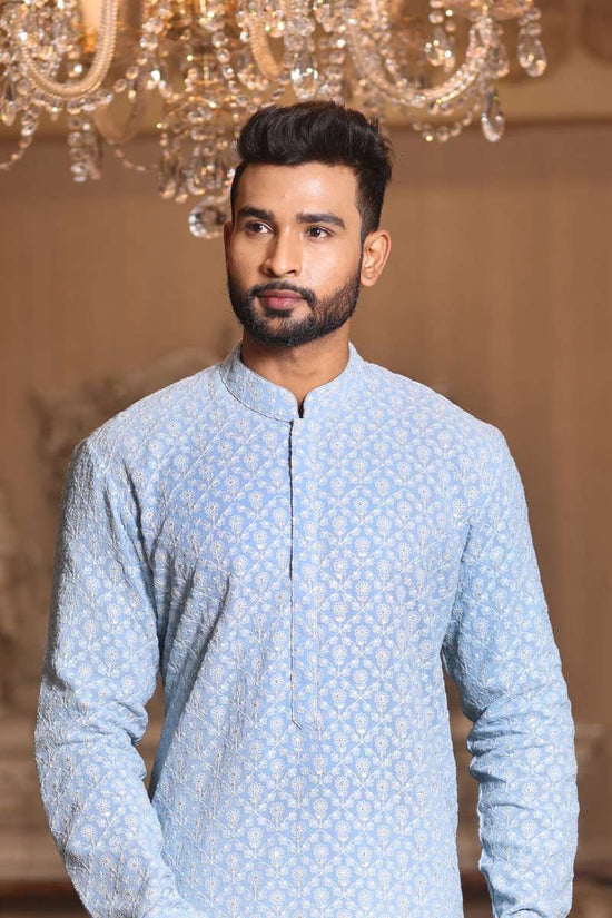 Blue Georgette Kurta Set