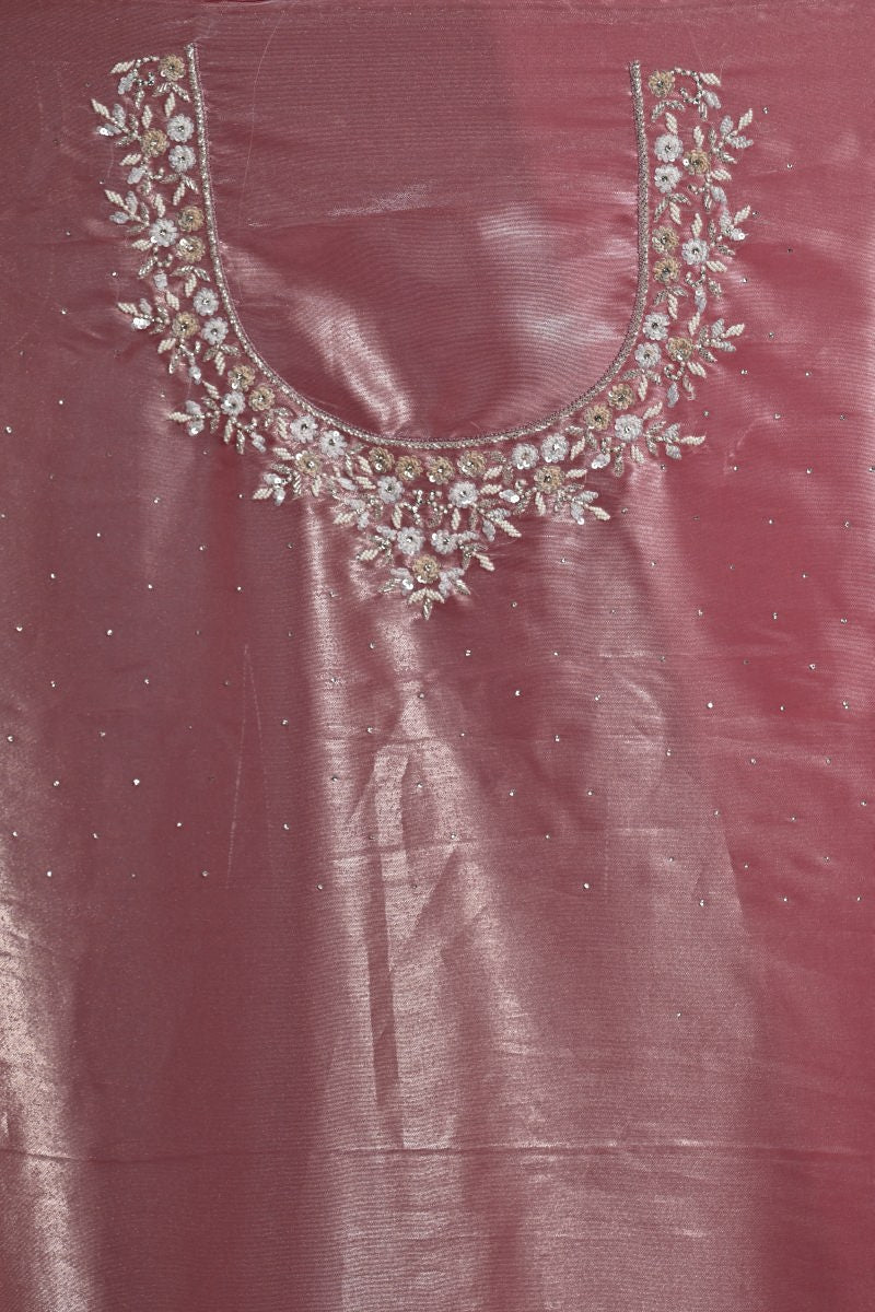Pink Tissue Silk Saree