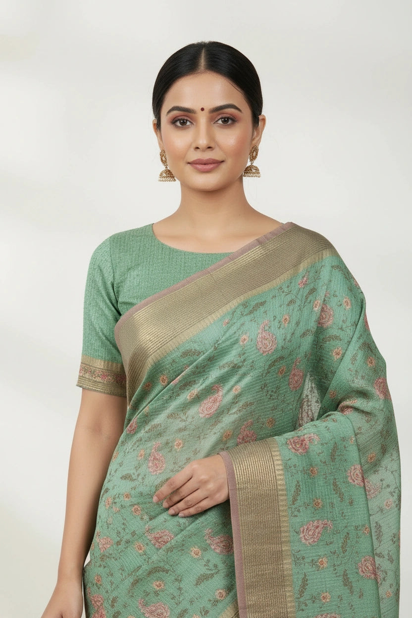 Cotton Tant Saree with Tant Border for Daily Festive
