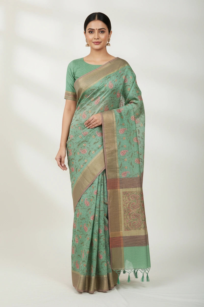 Cotton Tant Saree with Tant Border for Daily Festive