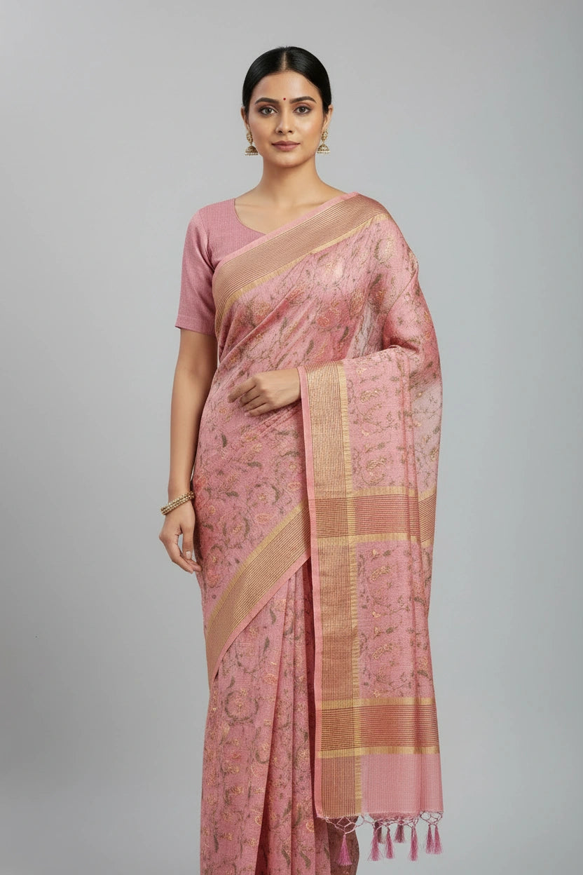 Cotton Tant Saree with Tant Border for Daily Festive
