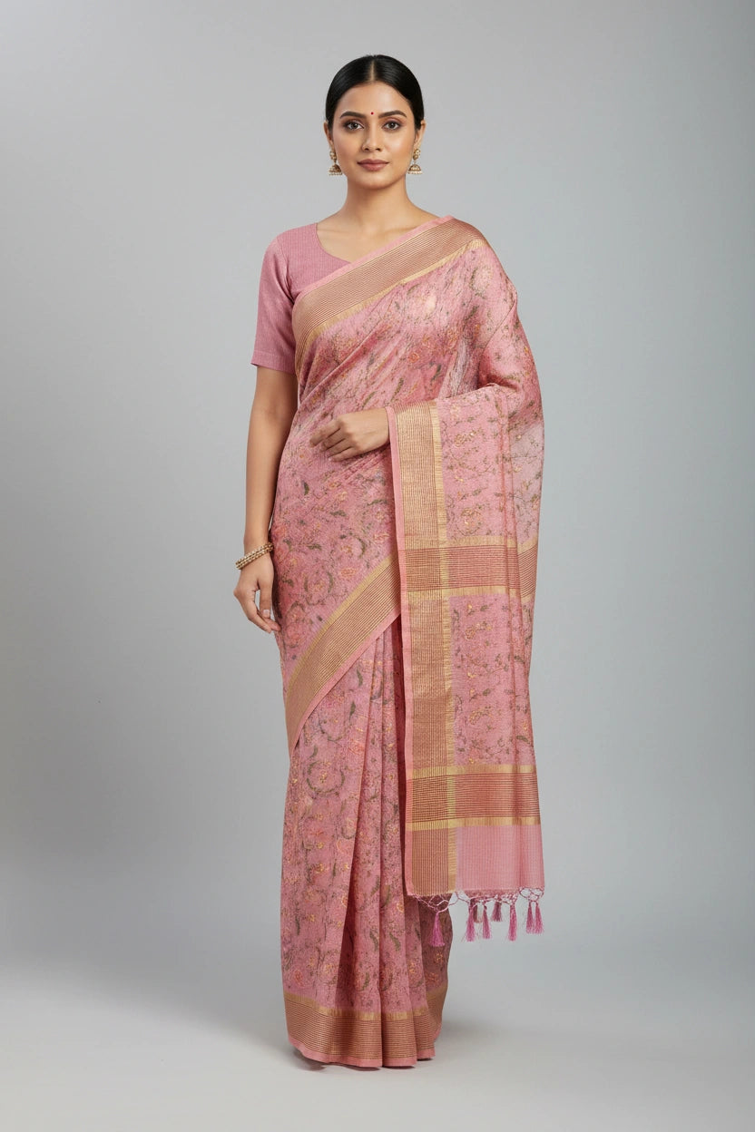 Cotton Tant Saree with Tant Border for Daily Festive