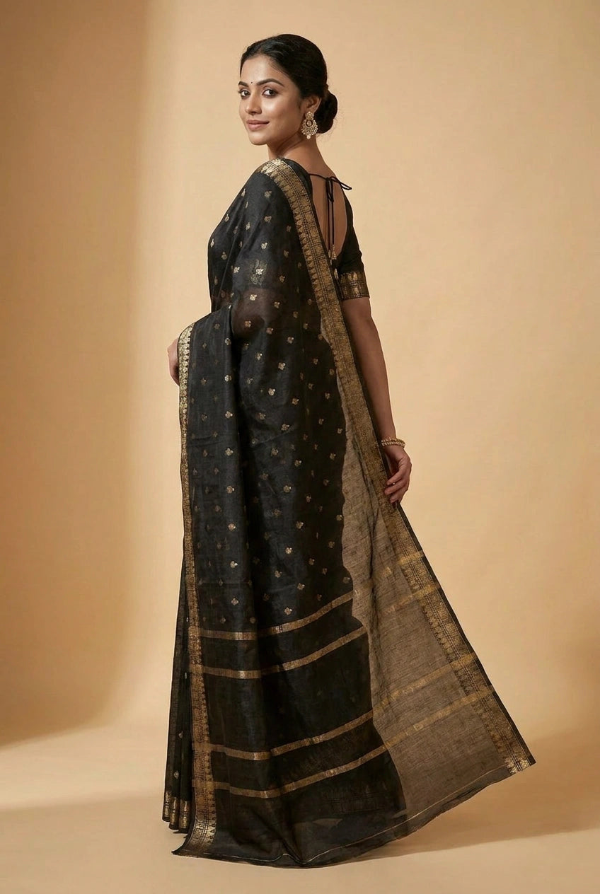 Cotton Banarasi Saree with Daily Banarasi for Casual Pujas