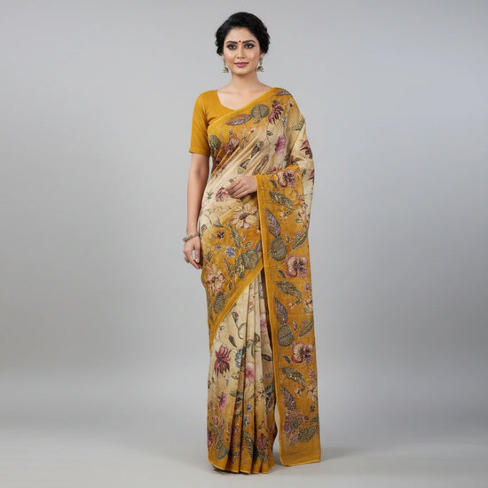 Embroidered Crepe Silk Saree with Designer Work - silk Indian ethnic wear by Rangoli