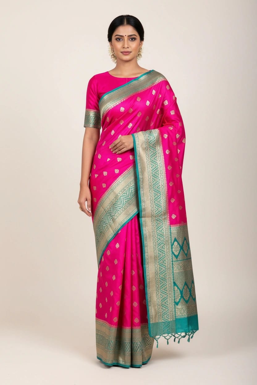 Heritage Mashru Silk Banarasi Saree - Rangoli Sarees