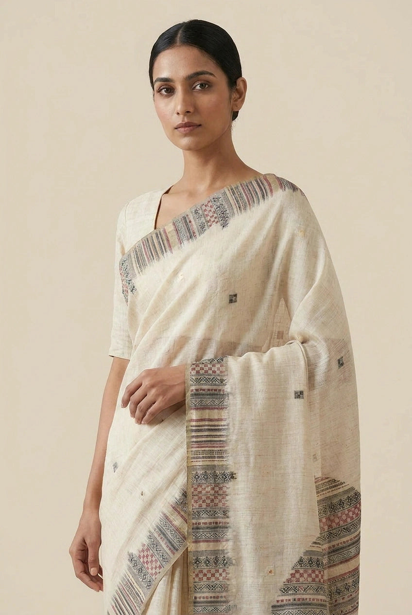 Cotton South Saree with South Border for Family Function